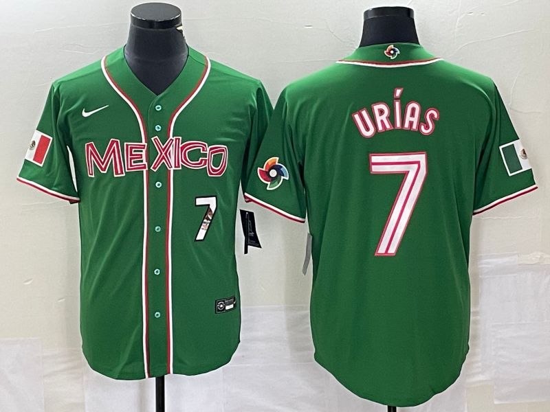Men 2023 World Cub Mexico #7 Urias Green Nike MLB Jersey20->more jerseys->MLB Jersey